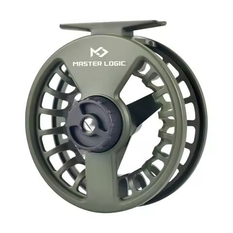 Master Logic 5/6WT Fly Fishing Reel Large Arbor Aluminum Alloy Left Right Convertible Adjustable Dis