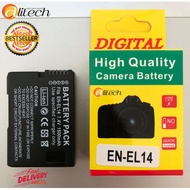 Alitech แบตเตอรี่กล้อง รหัสแบต EN-EL14 / EN-EL14a - Full Decoded แบตกล้อง นิคอน Nikon D5500, Nikon D5300, Nikon D5200, Nikon D5100, Nikon D3100, Nikon D3200, Nikon D3300, Nikon Df, Nikon Coolpix P7100, Nikon P7000, Nikon P7700, Nikon P7800