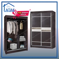 Twin Win 4 Feet Sliding Wardrobe/Almari Baju {Assembled Product/Siap Pasang}