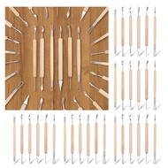 yunhaoSK-36 Pieces Clay Carving Tools Set Double Sided Polymer Clay Tools with Smooth Wooden Handles