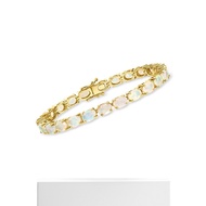 Ross-simonsRoss Simons Opal Tennis Bracelet 18kt Pure Gold Sterling Silver 8 Inch