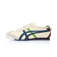 Onitsuka  Tiger（authority） Mexico 66 Classic Collection Low cut Vintage Classic Versatile Casual Leather Running Shoes "Leather Off White Deep Blue Green Wine Red