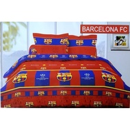 BARCELONA FC BED SHEET SIZE 180X200 BONITA MATERIAL BONITA BARCELONA FC MOTIF BED SHEET/ HOME MADE B
