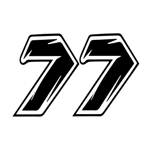 Car Sticker Number 77 Helmet Vinyl JDM Stickers Fashion Body Decoration on Auto Motorcycle Accessori