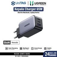 Kepala Charger Adaptor Macbook Laptop UGREEN GaN 45W 65W 140W Multi Port PD Fast Charging by UniTAG