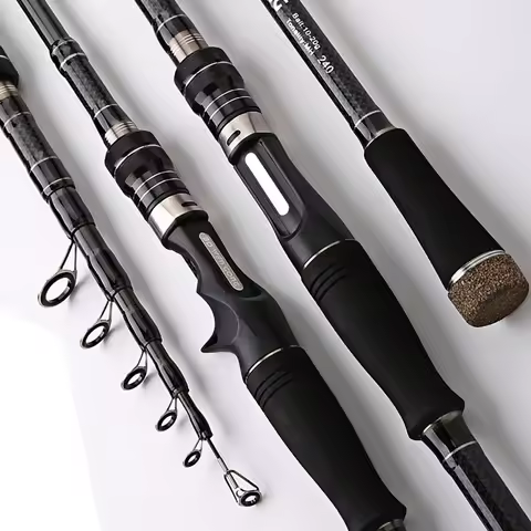 1.8M 2.1M 2.4M 2.7M 3.0M Portable Telescopic Fishing Rod Carbon Fiber Spinning/Casting Fish Rod Tack