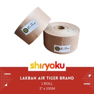 Terbaru Lakban Air 2" Inch x 100M Gummed Paper Craft Tape Tiger Kraft
