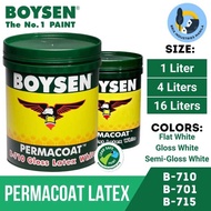 Boysen Peroat Flat, Semi-Gloss, Gloss Latex White 1 Liter, 4 Liters Or 16 100% Acrylic