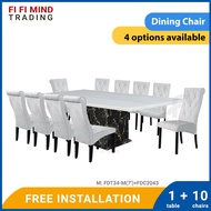 Trovienne 1+10 Marble Dining Table Set/ Dining Table 6 Seater/ Meja Makan 6 Kerusi/ Set Meja Makan M