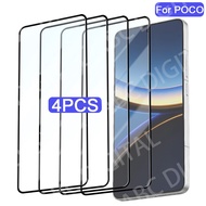 4PCS Full Cover Screen Protector for POCO F7 F6 Pro M6 Pro M6 F6 Tempered Glass for POCO X7 Pro X6 P