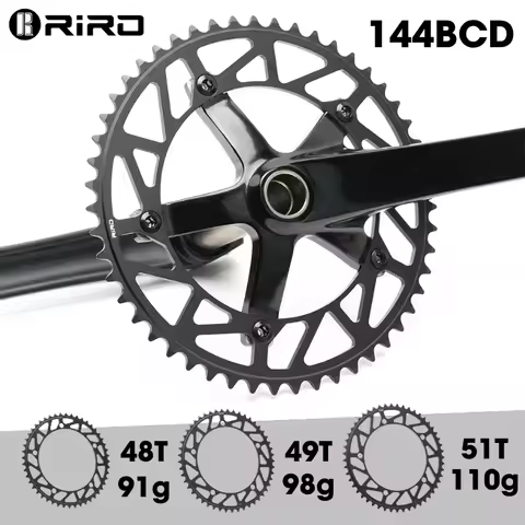 RIRO MTB Bicycle Round BCD 144 Hollow Chainwheel 48T/49T/51T 144BCD Single Chainring Bike Circle Sin