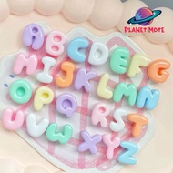 Luxury 3D Letter Beads with Translucent Holes (5 PCS)
