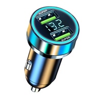 Digital Display Car Charger Super Fast Charge 66w Car Charger Car Charger qc3.0 Fast Charge Car Mobi