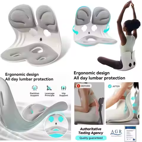 BKT Seat Cushion Chair Ergonomic Office Chair Cushions Lumbar Support for Seat Pillow Ideal for Stud