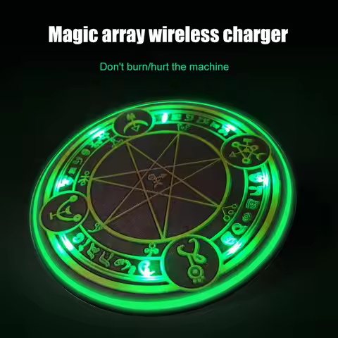 10W Qi Wireless Fast Charger Circle Magic Optical Array Wireless Charging For QI Standard Full Range