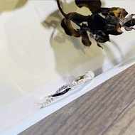 925純銀 滿鑽麻花造型戒指 鋯石 純銀戒指