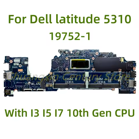 19752-1 motherboard suitable for Dell Latitude 5310 laptop with I3 I5 I7-10th Gen CPU 100% Tested Fu