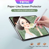 TBTIC Paper Like Screen Protector Film for Xiaomi Pad 5 Pro 2021 Mi Pad 5 11 Matte PET Painting Write Tablet Accessories Mipad 6 6 Pro 11in