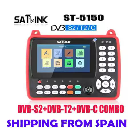 Satlink st5150 h.265 DVB-S2 DVB-T/T2/C Combo Supports QPSK Digital Satellite Meter Finder satlink 69