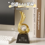 Resin Trophy TV Cabinet Wine Cabinet Desk Desktop Gift Ornaments Premium U4MR