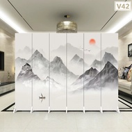 Divider decoration screen partition wall bedroom folding movable living room screen landscape painting background wall