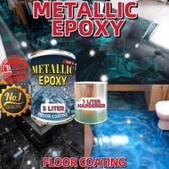 ( Metallic Epoxy Paint ) 5L METALLIC EPOXY FLOOR PAINT [ FEDERAL PAINT ] PROTECTIVE &amp; COATING Tiles &amp; Floor Paint / WP