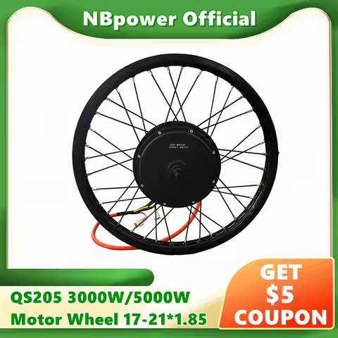NBpower/QS205 50H V3 48-96V 3000w 5000w Electric Bike Hub Motor Wheel 150mm Dropout Ebike Motorcycle