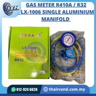 GAS METER R410A / R32 LX-1006 SINGLE ALUMINIUM MANIFOLD GAUGE