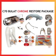 REMPIT Honda C70 Bulat Chrome Restore Set Honda Cup Honda Body Cover set Jimat Pos c70 lampu bulat h