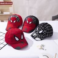 Children's Cartoon Spider Man Baseball Hat Boy Cool and Handsome Movie Surrounding Duck Tongue Hat Fashion Wear Accessories