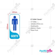 DISCONTINUE Plastic Sign Board/Papan Tanda Plastik/4" x 9" (Toilet Gents)