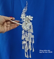 Mũ Bạc Dân Tộc Miao Thủ Công Trang Sức Tóc Nữ Quần Áo Biểu Diễn Vòng Cổ Phụ Kiện Tóc Phong Cách Dân