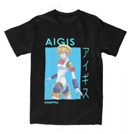 Ready Stock Men Funny Aigis SEES Ai-chan Aegis Persona 3 Anime T-Shirt Men S-3XL
