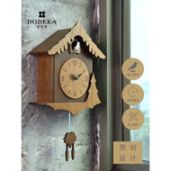 Dodi Home Chinese Retro Cuckoo Clock Living Room Clock Creative Cuckoo Clock Time Telling Nordic Mod