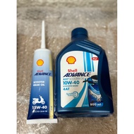 Shell advance Ax7 Synthetic scooter oil set 800ml -120ml