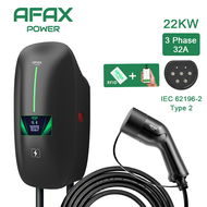 AFAX POWER EV Wallbox 7kW/11kW/22kW สำหรับรถชาร์จใน Type2 ขั้วต่อ 220V 380V EV Charger 16A 32A BYD Atto3 Dophin Seal Seagull MG Tesla Volvo Toyota Kia VW BMW Chery Hongqi Nio