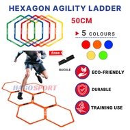 Gelang latihan agility hexagon 50cm football training equitment hexagon agility ladder