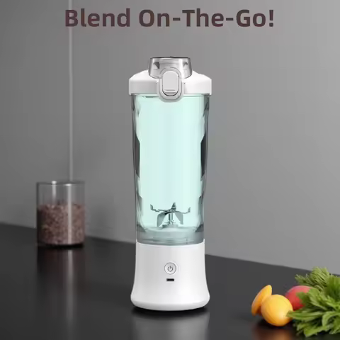 Portable Blender Electric Juicer 600ML Fruit Mixers 4000mAh USB Rechargeable Smoothie Mini Blender M
