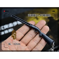 Popular gun model pendant Miniature Remington11-87Shotgun870 Metal keychain decoration