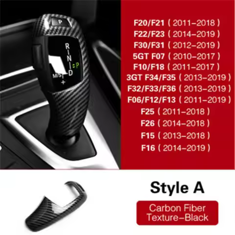 For BMW new 3 Series 5 Series F10 F30 gear head sticker ABS carbon fiber gear panel gear lever stick