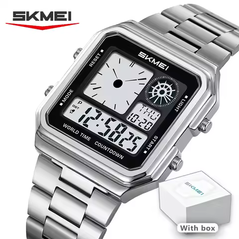 SKMEI Business Men Daylight Saving Time Digital Electronic Watch For Women Student Waterproof Chrono
