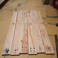 Finely shaved Dutch teak wood board 90 x 7,5 x 1.5