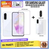 LAYAR 3in1 Tempered Glass Package Samsung Galaxy A36 4G A36 5G A56 4G A56 5G A26 4G A26 5G Full Cove