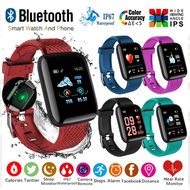 【Ready Stock】D13 / 116 Plus Smart Watch Bluetooth Waterproof Sports Watch Smartwatch Heart Rate Monitor Blood Pressure Watches