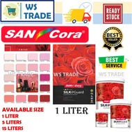 SANcora SILK@Guard Luxury & Washable Interior Wall Paint 1Liter (珍珠漆) Red Catalog