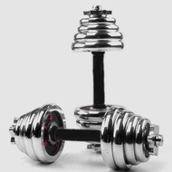 Chrome Dumbbell Weight set 20kg Rubber Handle