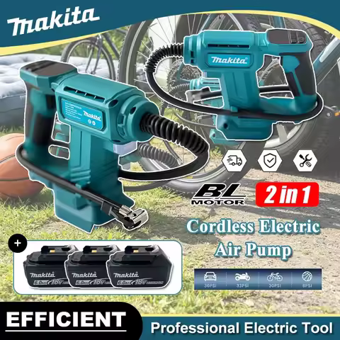 Makita Cordless Air Pump Portable Car Tire Inflator Air Compressor With Digital Display Inflatable P