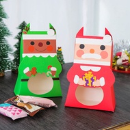 40pcs/lot Christmas Gift Box Cute Cartoon Xmas Candy Boxes Bag Paper Santa Claus Cookies Gift Bags P