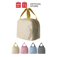 MINISO Tas Makan Siang Kotak-kotak klasik Saku Untuk Pria/Wanita Kantor & Sekolah Simple Portbale Se