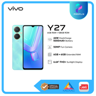 Vivo Y27 4G Smartphone | 6GB+6GB Extended RAM + 128GB ROM | 44W Flash Charge + 5000mAh Battery + 50MP Fun Camera